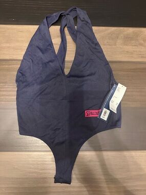 Spalding Navy Halter bodysuit